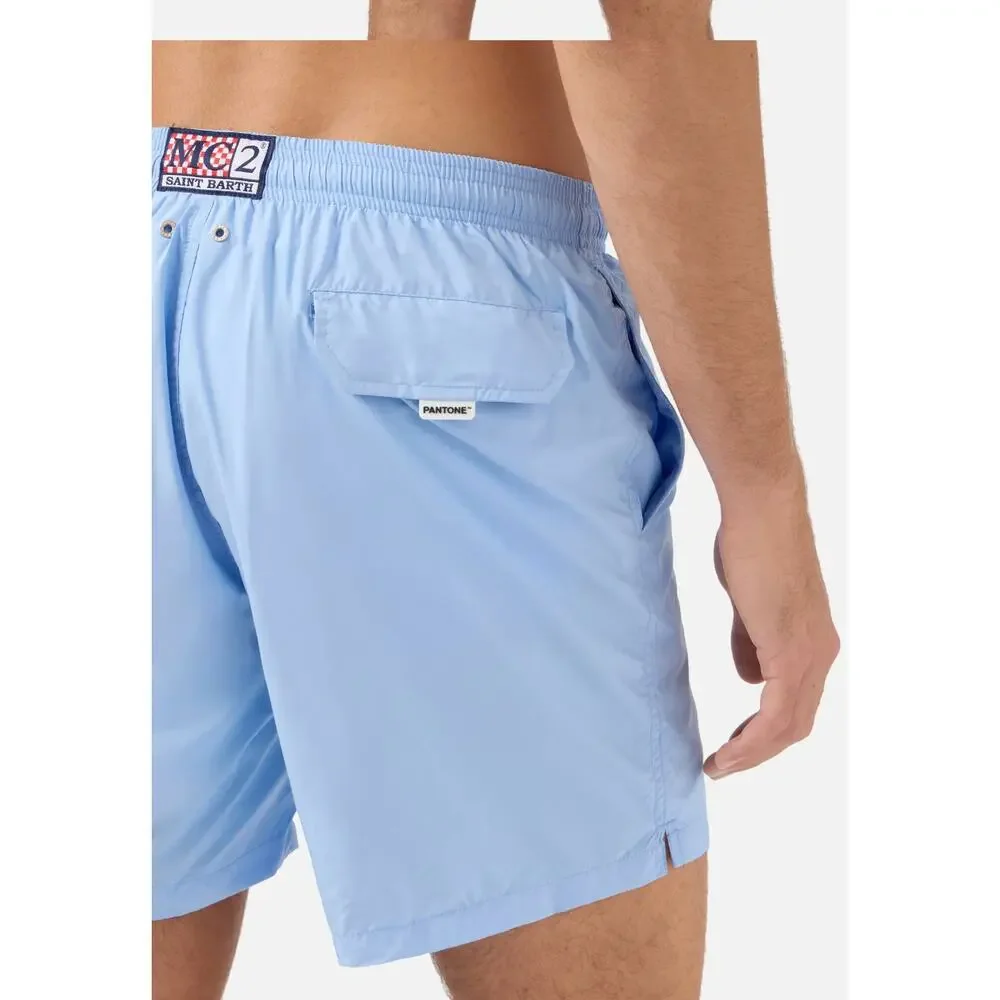 MC2 Saint Barth Swim Shorts Men Large Pantone Bonnie Blue Trunks Beach Summer